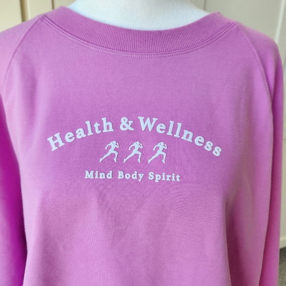 All In Motion Health And Wellness Sweatshirt Long Sleeve Purple Cute Cozy Large - Picture 4 of 16